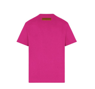 LOUIS VUITTON 路易威登 男士花卉刺绣圆领短袖T恤1A8A97 粉色XS