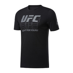 Reebok 锐步 UFC LOGO TEE 男子夏季训练短袖T恤 FK2343