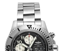 BREITLING 百年灵 SUPEROCEAN系列 A13341C3-BD19-162A 男士机械腕表 44mm 黑色 银色 不锈钢