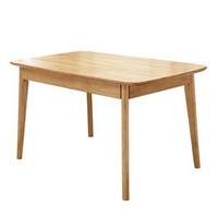 客家木匠 实木餐桌 原木色 1.2m