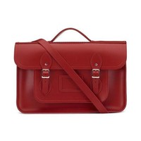 Cambridge Satche 经典斜挎手提包 15英寸 正红色