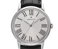 ZENITH 真力时 菁英系列 03.2290.679 / 11.C493 自动机械男表 39mm 银色 黑色 鳄鱼皮/橡胶