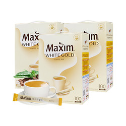 韩国麦馨maxim白金奶香三合一速溶咖啡粉100条1170g*3盒