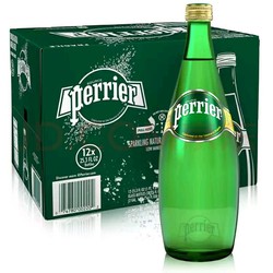 Perrier巴黎水原味气泡水 天然矿泉水 750ml*12瓶整箱装