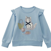 SENSHUKAI 千趣会 女童纯棉可爱荷叶边圆领卫衣 F50397