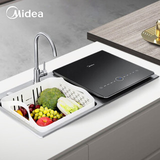 美的（Midea）6套 嵌入式 家用水槽洗碗机 活水软化 UV热风烘干 果蔬洗去农残 双槽刷碗机S3