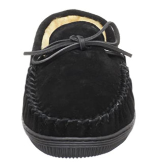 TAMARAC by Slippers International 男款 Camper Moccasin 软皮鞋 Black US7