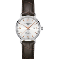 CERTINA 雪铁纳 C035.210.16.037.01 女士石英手表 28mm 白色 棕色 牛皮