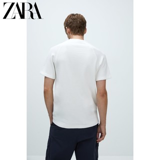 ZARA 新款 男装 纹理短袖白 T 恤 01701301250