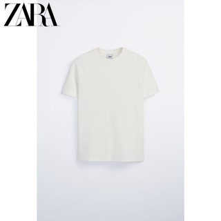 ZARA 新款 男装 纹理短袖白 T 恤 01701301250