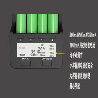 Lii500电池18650充电器测容量AAA5号7号镍氢镍镉锂26650通用激活 黑色iiL-500单机