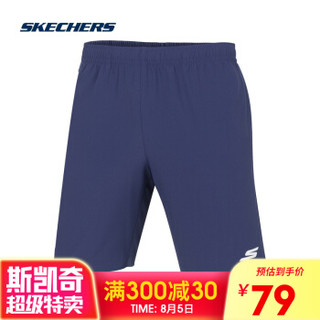 Skechers斯凯奇官方2020春夏男子梭织五分短裤健身训练运动裤 P220M051 中世纪蓝/007D L *8件