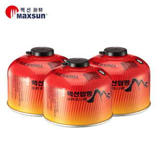 脉鲜（MAXSUN）户外便携炉头燃气罐高山登山扁气罐 3*230g红