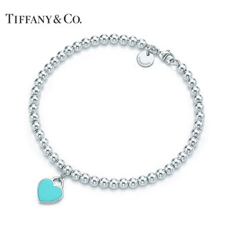 历史低价：Tiffany&Co. 蒂芙尼 Return系列 蓝色珐琅心形吊坠手链