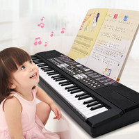 俏娃宝贝 61键 儿童电子钢琴音乐智能宝宝入门钢琴   启蒙电子琴+水晶琴贴
