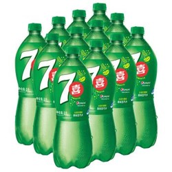 七喜 7UP 柠檬味 汽水碳酸饮料 1L*12瓶 整箱装 百事出品 *3件