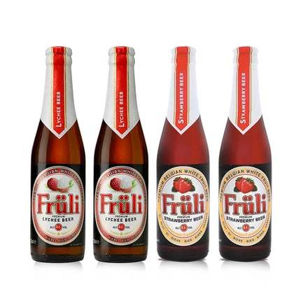 Fruli 芙力 果味酒组合装 330ml*4瓶（荔枝330ml*2瓶+草莓330ml*2瓶）