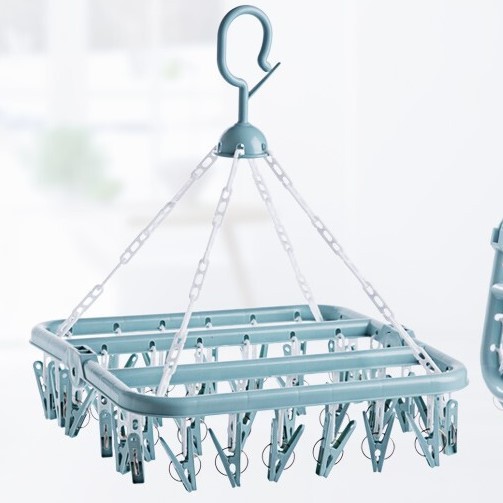 纯乐生活 折叠多夹子衣架 36夹