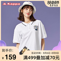 Kappa卡帕艺术家联名女运动短袖POLO衫休闲半袖印花T恤2020新款