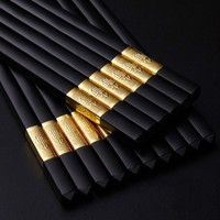宜马 竹节纹筷子 10双装