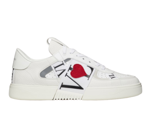 VALENTINO 华伦天奴 VLoveTN七夕限定系列女士小牛皮低帮刺绣休闲板鞋UW0S0V66ISMR81