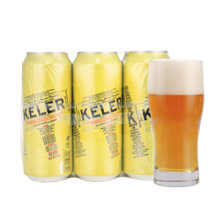 KELER 淡色啤酒 500ml*6听 *7件