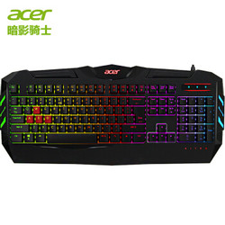 宏碁（ acer）暗影骑士Keyboard 键盘  104键 混光 黑色