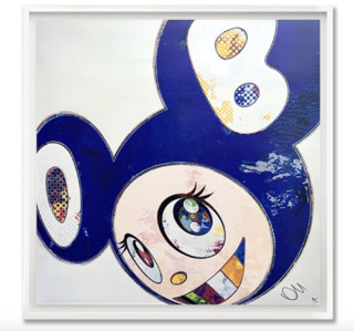 墨斗鱼艺术 村上隆正版版画DOB限量300版 艺术家亲笔签名版 50×50cm