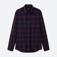UNIQL O/优衣库男装 法兰绒格子衬衫(长袖) 421195