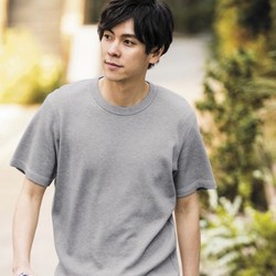 UNIQLO 优衣库 423982 男士华夫格圆领T恤