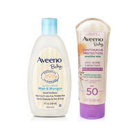 Aveeno 艾惟诺 婴儿多效修护防晒霜88ml+天然燕麦洗发沐浴液236ml