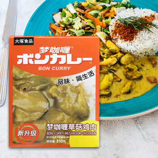 京东PLUS会员：梦咖喱 即食咖喱 日式口味草菇鸡肉速食拌饭料理包210g/盒 *2件