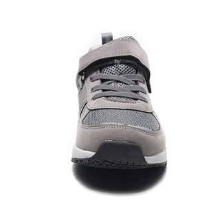 动力步 老人鞋透气散步休闲运动减震舒适网面健步安全防滑爸爸妈妈 DonLiBO D8852012 灰色（男款） 44