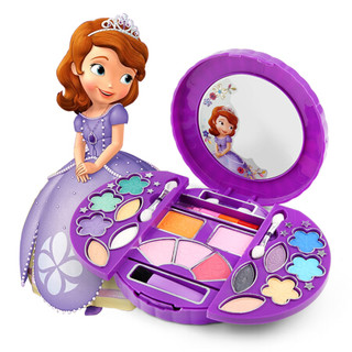 迪士尼Disney 苏菲亚公主儿童彩妆盒 女孩过家家玩具安全水洗化妆品迷你精致多功能粉盒儿童节礼物 *2件