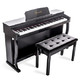 电钢琴 指定考级推拉盖 力度键-木纹黑(双人凳+大礼包)