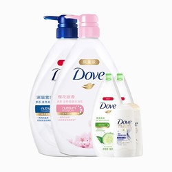 Dove 多芬 滋养美肤沐浴露套装（1kg*2+190ml*2+50ml*2）