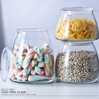 LIBBEY 利比 玻璃密封罐3件套 （0.5L+0.75L+1L） 送冰淇淋杯