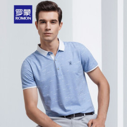 ROMON 罗蒙 42444673387 男款休闲商务短袖POLO衫