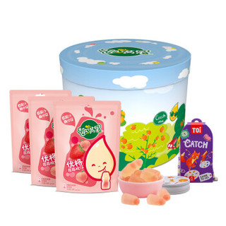 雀巢(Nestle)趣满果 莓莓桃仔乳酸菌风味软糖 趣玩装100g*3袋 *2件