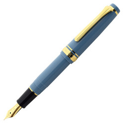 日本SAILOR写乐短钢笔14K金尖迷你短钢平顶天冠mini口袋笔 恒星蓝 MF尖 *3件