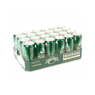 perrier 巴黎水 充气天然矿泉水 原味 330ml*24听