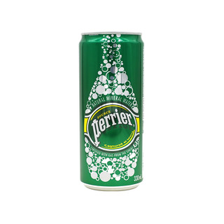 perrier 巴黎水 充气天然矿泉水 原味 330ml*24听