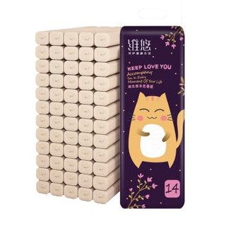 维悠 无芯本色卷纸14卷量贩装 折4.25元/14卷 *9件