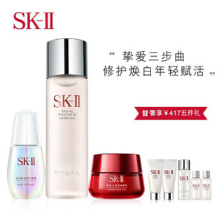 SK-II 美之匙 神仙水 230ml+大红瓶80g+小灯泡30ml护肤套装化妆品