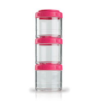 Blender Bottle 3层可拆蛋白粉粉盒tritan密封罐便携运动健身塑料药盒宝宝零食奶粉盒 新粉色