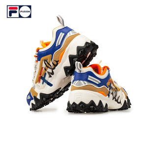 FILA 斐乐 FUSION系列 男士休闲运动鞋 T12M031101F-GS 奶白/蓝绸色 40 T12M031101F-GS 奶白/蓝绸色 40