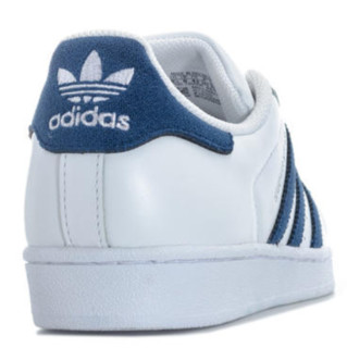 adidas 阿迪达斯 Superstar 男士贝壳头板鞋 White Navy UK3.5