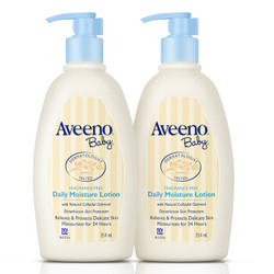 美国进口艾惟诺(Aveeno)天然燕麦婴儿保湿润肤身体乳354ml  *2支装