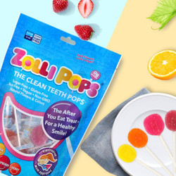 美国进口 Zollipops 祖莉 5种水果口味 棒棒糖 25支148克 七夕礼物 *3件