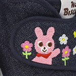 MIKI HOUSE 婴儿卡通刺绣一段学步鞋 71-9303-973